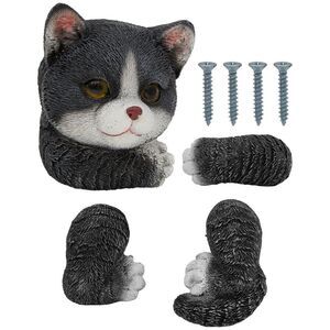 Adorable Cat Tree Hugger Garden Yard Sculpture
